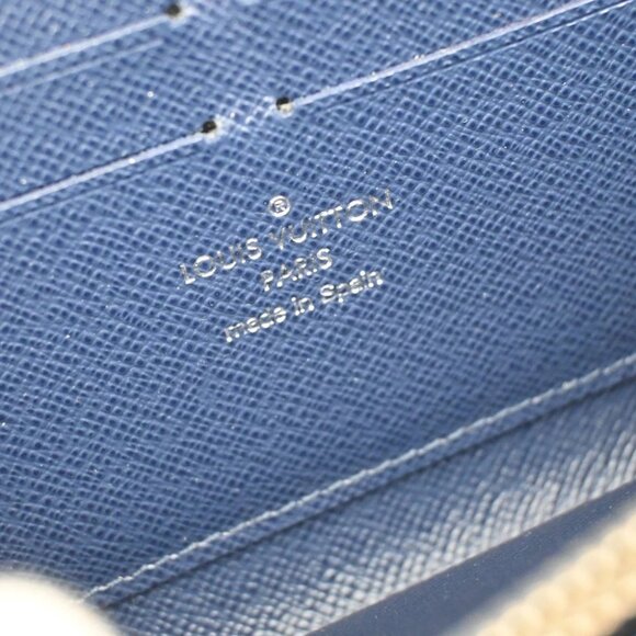 LOUIS VUITTON LV Logo Zippy Wallet Epi Leather Saphir Blue SHW M60435 32KB286 - Picture 12 of 13